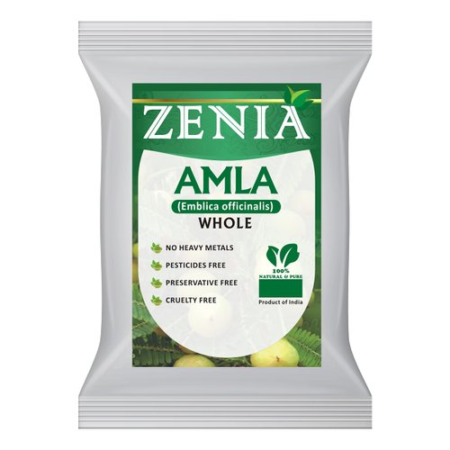 Zenia 100% Pure Whole Dried Amla (Amalaki Indian Gooseberry) Herb | 100 grams (3.5oz) | 100% Raw Amla Edible Grade | Excellent for Herbal Hair Treatment Care