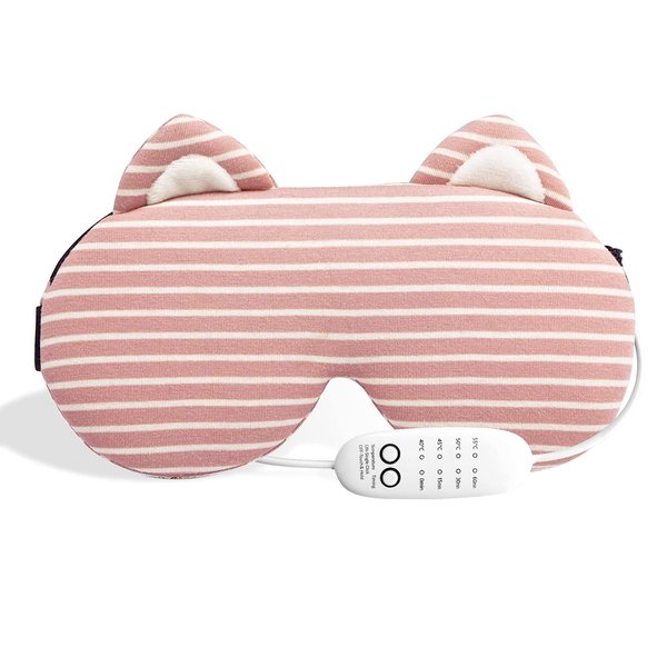 Heated Eye Mask, Heat Eye Mask for Sleeping, Warm Eye Compress for Dry Eyes, USB Electric Heating Eye Pad with Heat & Time Control, Relieve Dry Eye Syndrome, Stye, Blepharitis, A Great Sleep Artifact