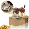 Hungry Dog Piggy Bank, Cute Dogs Steals Coins Like Magic Coin Munching Toy Money Box Birthday Gift for Kids