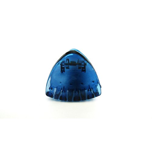 Generic Small clear triangle blue brown purple hair claw clip (Primary color: Brown), 1 Count (Pack of 1)