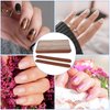 24 Pcs Wooden Nail Files, 7 Inches Emery Board Nail File for Nature Nails, Manicure Tool Set Disposable Nail File for Home Salon Brown