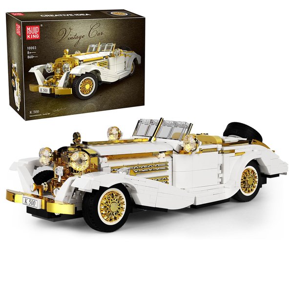 Mould King 10003 Classic Car Model Kit, MOC Vintage Car Building Blocks Set, Gift for Kids Age 8+/Adults Collections Enthusiasts (868+ Pieces, Static Version)