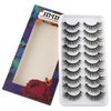 JIMIRE 10 Pairs Fake Eyelashes Fluffy Natural False Lashes Cat-Eye Lashes Pack