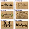 Housewarming Gifts for New Home, Personalized Door Mat, 3 Sizes - 6 Designs, Custom Doormat with Family Name, Customized Welcome Mat Outside for Front Door