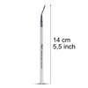 Nanshy Precise Bent Eye Liner Brush - Thin Angled Eyeliner Brush with Small Fine Point Tip for Dry or Gel Eyeliner Application - Angle Eye Makeup Brush Tool - Vegan & Cruelty-Free - White