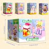 MEIEST 4 PCS Christmas Building Blocks Sets,Festival Bricks Tumbler Toys for Kids,Cute Xmas Gifts & Home Decor