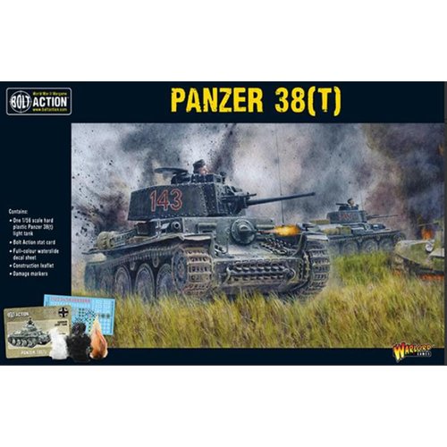 Bolt Action Panzer 38(t) Tank 1:56 WWII Military Wargaming Plastic Model Kit