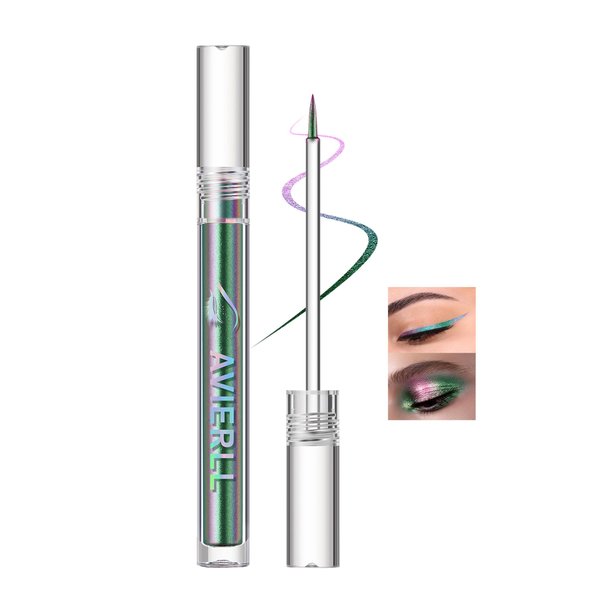 Easilydays Liquid Thin Eyeliner Pencil, Long-Lasting Waterproof Eyeliner Pen Chameleon Multichrome Eyeliner Quick-drying Transfer-Proof Smudge-Proof Eyeliner & Lipliner Shimmer Eyeshadow Makeup (02)
