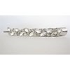 Generic Silver alligator hair claw clip with clusters of clear crystals (Length: 6)