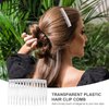 SOLUSTRE Decorative Hair Combs 10Pcs Clear Hair Combs Transparent Plastic Hair Side Clip Combs Grips Barrettes Plastic Bridal Wedding Veil Combs for Women Girl Fine Hair Accessories Clear Hair Clips