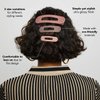 Kitsch 3pc (Terracotta) Flat Hair Clips for Women - Recycled Lay Flat Claw Clips for Thick Hair | Flat Hair Claw Clips | Flat Claw Clips for Thin Hair, Flat Clips for Hair | Hair Accessories for Girls