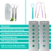 GuruNanda Stainless Steel Tongue Scraper (Pack of 2), Fight Bad Breath, Medical Grade 100% Stainless Steel Tongue Cleaner, Tongue Scraper For Adults and Kids, Great For Oral Care, Travel Friendly