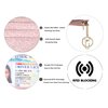 Womens Slim RFID Credit Card Holder Mini Front Pocket Wallet Coin Purse Keychain (starRosegold)