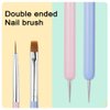 GEMBITYFUL Nail Art Brushes 6Pcs Painting Nail Brushes Nail Art Liner Brushes and Nail Art Dotting Pens for Salon