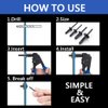ORXPLUS Tools 90∘Angle Plastic Rivet Hand Gun Kit One Hand Operation w/ 40 Sample Poly Rivets