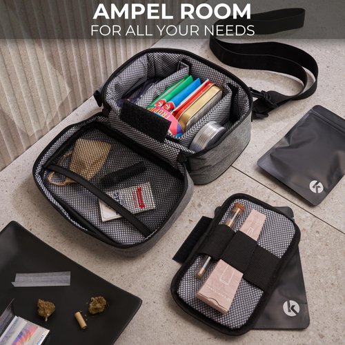 KIBAGA Discrete Smell Proof Odorless Bag With Easy Use Combination Lock - The Perfect Storage Container, Medicine Bag, And Organizer Case For Your Accessories That Blocks Out Smells And Strong Odors