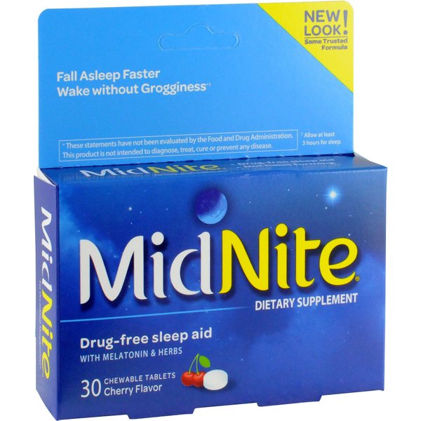 MidNite Natural Sleep Supplement, 30-Count Box (Pack of 2)