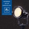 SUNVIE Outdoor Landscape LED Lighting 12W Waterproof Graden Lights COB Led Spotlights with Spiked Stand for Lawn Decorative Lamp US 3- Plug 6500K Daylight White (2 Packs)