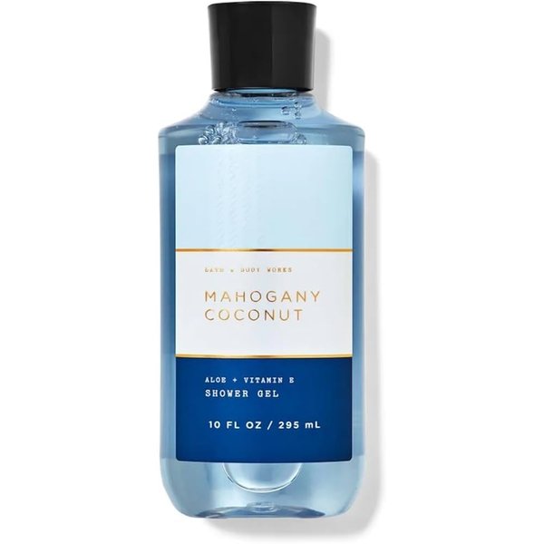 Mahogany Coconut -Bath/Body Works Shower Gel Gift Set 10oz Each Pack of 2 and Gift Bag Hello Handsome