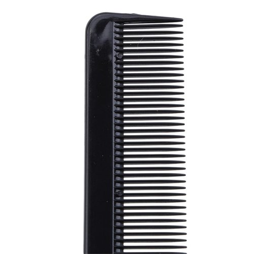 1Pc Black Rat Tail Comb Steel Pin Rat Tail Carbon Fiber Heat Resistant Teasing Combs with Stainless Steel Hair Combs Hair Care