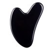 FUANKANG Gua Sha Facial Tools Black Guasha Stone for Skincare Face Body Relieve Muscle Tensions Reduce Puffiness (Black