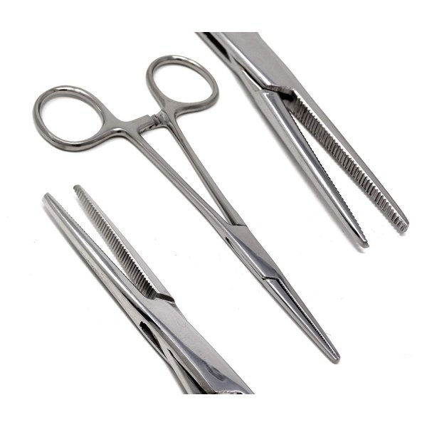 Dog Pet Ear/Nose Hair Puller Grooming Hemostat Locking Forceps Pliers, 5.5" (14cm), Straight