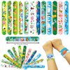 96 Pcs Jungle Safari Party Favors for Girls Boys Jungle Animals Birthday Party Supplies with Slap Wristbands, Keychains, Make a Face Stickers, Tattoos Stickers and Stickers for Kids Decoration Gifts
