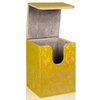 Dmoicols Sparkly Card Deck Box Holds 100+ Single Sleeved Cards,Leather Card Storage Case,MTG Commander Deck Box with 2 Dividers fit TCG CCG Magic Cards Vertical (Sparkly Yellow Piece)