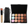 Vtrem 15 Colors Contour Palette Kit Camouflage Concealer Palette Christmas Gifts Eyeshadow Face Cream Makeup Foundation Kit Combination with Powder Brush for Professional and Daily Use