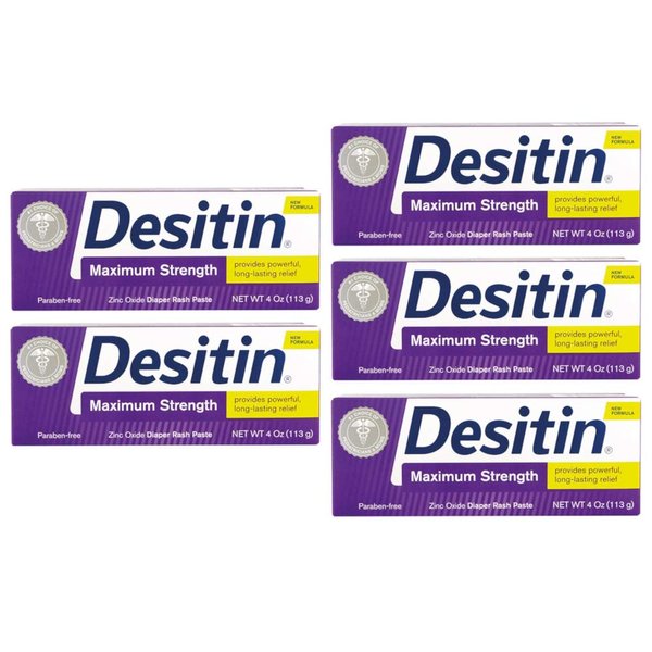 Desitin Diaper Rash Paste, 4 Oz (Quantity Of 5)