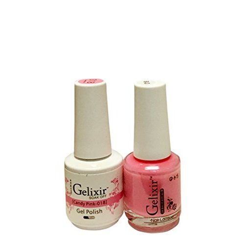 Gelixir matching color & nail lacquer Candy Pink -018