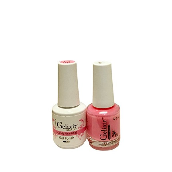 Gelixir matching color & nail lacquer Candy Pink -018