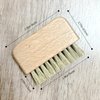 Natural Beech Wood Nail Brush Non-Slip Hand and Toenail Cleaning Brush Compact and Durable Bristle Scrub for Home and Travel