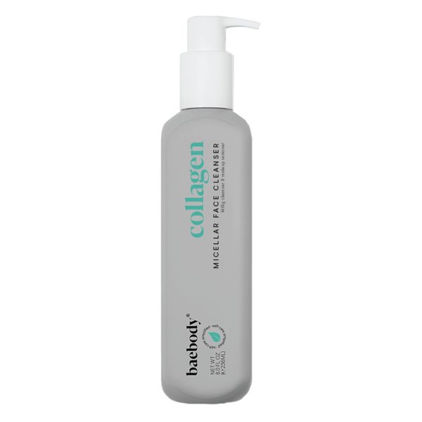 Baebody Collagen Cleansing Milk for Face, Vegan Facial Cleanser for Women and Men, Micellar Makeup Remover, Milk Cleanser Face Wash 8 fl oz