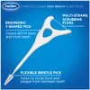 DenTek Complete Clean | Easy Reach Angled Floss Picks | No Break & No Shred Floss | Designed for Hard to Reach Molars | Y-Shaped Pick | 75 Count in Each (Pack of 5)