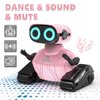 GILOBABY Robot Toys, Remote Control Robot Toy, RC Robots for Kids with LED Eyes, Flexible Head & Arms, Dance Moves and Music, Birthday Gifts for Girls Ages 5+ Years (Pink)
