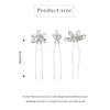 JAKAWIN Rhinestone Bride Wedding Hair Pins Silver Crystal Hair Piece Bridal Hair Accessories for Women and Girls (Pack of 3) HP178