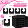 Mumufy 1000 Pcs Individual Pedicure Toe Separators Soft Foam Toe Spacers Comfortable Finger Toe Dividers Pedicure for Women Men Girls Manicure Feet Nail Polish Art Painting Spa (Black)