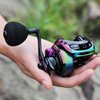 Sougayilang Baitcasting Reels - Colorful Fishing Reel, High Speed Baitcaster with 9+1 Ball Bearings, Gear Ratio 8.0:1, Magnetic Brake System Power Handle Casting Reels -Right Handed-Colorful