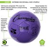Champion Sports Extreme Series Soccer Ball Regulation Size 5 - Collegiate, Professional, and League Standard Kick Balls - All Weather, Soft Touch, Maximum Air Retention - For Adults, Teenagers, Purple