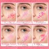 Teenitor Face Glitter, Pink Body Glitter Gel, Holographic Glitter for Face and Body, Hair, Gel Glitter Makeup for Festival Party Cheer Glitter