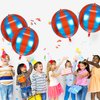 9 Pack Circus Balloons - LIYDE Carnival Decorations Circus Theme Party Decorations Circus Decorations 22 Inch 360 Degree 4D Carnival Balloons (Blue and Red)