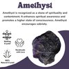 Amethyst Raw Crystals and Healing Stones, Natural Rocks for Tumbling and DIY Raw Stones and Crystals (1 lb)