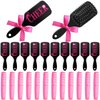 SiliFine 24 Pcs Cheer Hair Brush Wet Detangling Cheer Brush and Comb Set with Polka Dots Cheer Party Favors Plastic Fine Wide Hair Comb for Cheer Team Gifts Sport Cheerleader Gifts for women(Classic)
