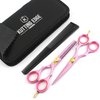 Kutting Edge - Hair Scissors Professional Hair Cutting Scissors Kit Thinning Shears Hairdressing Scissors Set, Pink Coated Barber Scissors 6.0” Set