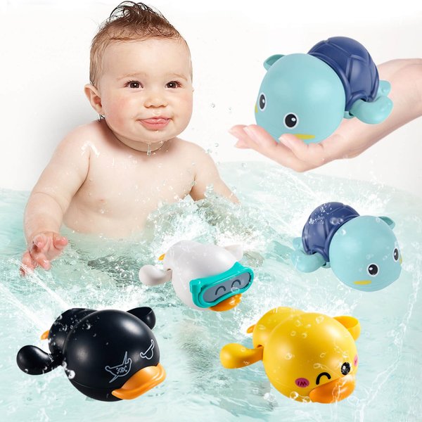 Bath Toys for Toddlers 1-3-Baby Bath Toys Wind-up Bathtub Toys for 1 2 3 4 Year Old Boys Girls Baby Pool Water Toys Bath Toys for infants 6-12 Months Birthday Gifts for Toddler Kids Age 1-2-4