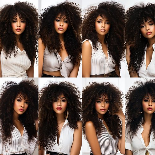 Kinky Curly Human Hair Bundles Natural Black Curly Wave Bundles Human Hair 24 24 24 Inch Brazilian Curly Bundles Hair Weave Healthy and Soft 3 Bundles Remy Hair Extensions