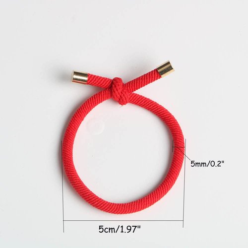 Elastic Hair Ties Elastics,Stretchy Rubber Bands,Pack of 12,Women Elastic Knotted Hair Rope Ponytail Holders for Women Girls(Red)