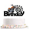 Motorcycle Happy Birthaday Cake Topper Motorcycle Racing Themed Cake Decoration Motorcycle Enthusiasts Birthday Party Supplies
