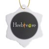 3dRose Janna Salak Designs Text Art - Herbivore Funny Vegan Vegetarian - Ornaments (orn-283615-1)